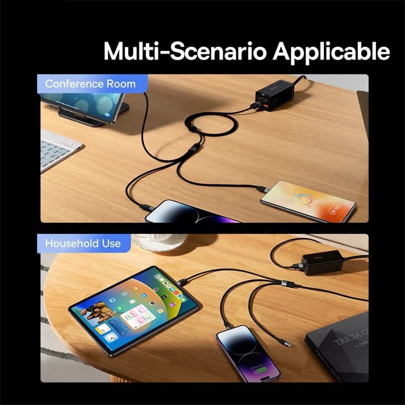USB polnilni kabel 3-v-1 s priključkom Type-C in Micro USB